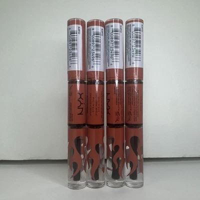 Лот из 4 NYX блеск громкий блеск для губ Habanero Hottie блеск для губ цвет 2 в 1 - Изображение 1 из 4