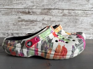 Crocs Mens Size 11 Classic Lined Tie Dye Clogs | Fuzzy Slippers - Picture 1 of 6
