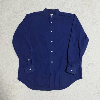 ISSEY MIYAKE C-TK2525 стойка воротник рубашка, темно-синий, размер L, сделано в Японии - Изображение 1 из 4