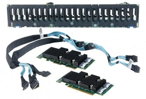 Lot de fond de panier Dell R740xd SFF NVMe + 2x extenseurs NVMe + câbles NVMe - Photo 1/1