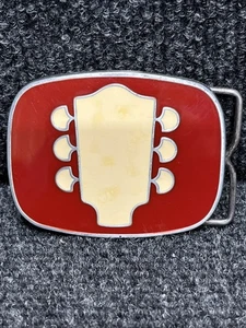 VINTAGE TNN RJ GITARRENHALS EMAILLE GÜRTELSCHNALLE/GIBSON KOPFPLATTE GITARRE GÜRTELSCHNALLE 1 - Bild 1 von 4