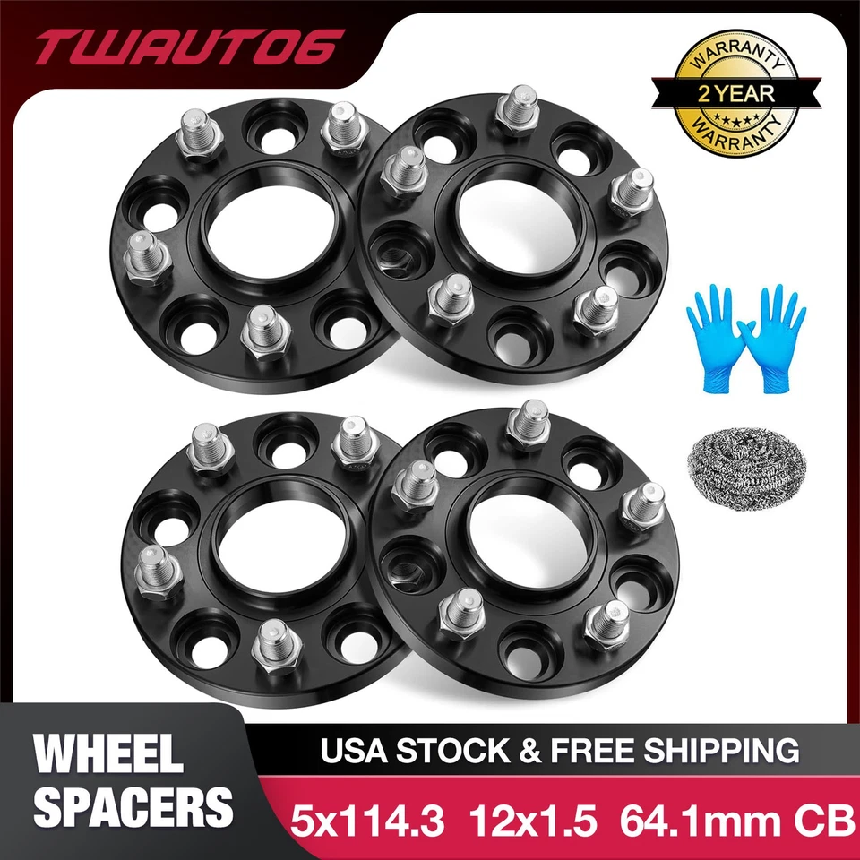 4PC 15mm 5x4.5 5x114.3 Hubcentric Wheel Spacers M12x1.5 For 2015-2020 Acura TLX Foto 1 de 4