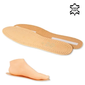 Plantillas de zapatos suelas de cuero con tiras adhesivas plantilla unisex talla 36-46 - Imagen 1 de 8