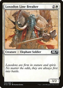 Juego de núcleos Loxodon Line Breaker 4x Foil M19 MTG 2019 común como nuevo blanco - Imagen 1 de 1