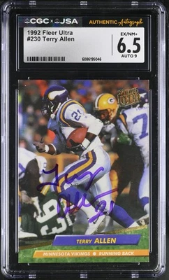 1992 Ultra #230 Terry Allen JSA AUTO 9 - CGC 6.5 - Image 1 of 2