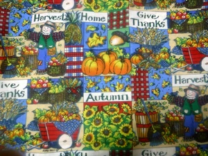 NEU Stoff - HARVEST HOME, GIVE THANKS, HERBST-Motiv 108"x44" #2600 Susan Winget - Bild 1 von 5