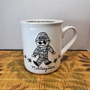 ENESCO Children of the Inner Light Military Hero Coffee Mug 18oz Embossed Design - Picture 1 of 8