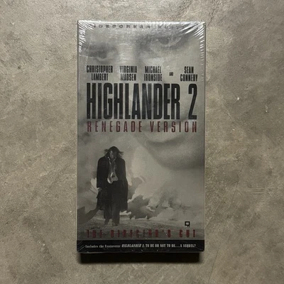 Sealed Highlander 2: (VHS, 1997, "Renegade Version" Directors Cut) - Image 1 of 4