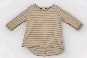Yellow Striped Weird Fish 100% Cotton Top UK Size Small - Picture 1 of 7