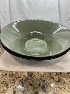 Fusion Wasabi by Gabbay Servizio da Pranzo in Gres 11” Set di 2 Verde Nero - Foto 1 di 6