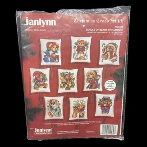 Janlynn Navidad Punto de Cruz Kit Paquete de Osos Adornos 125-89 BOLSA ABIERTA - Imagen 1 de 9