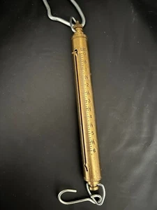 VTG Chatillon Brass Hanging Scale 6 LBS Model IN-6 NY USA Scale....NICE! - Picture 1 of 5