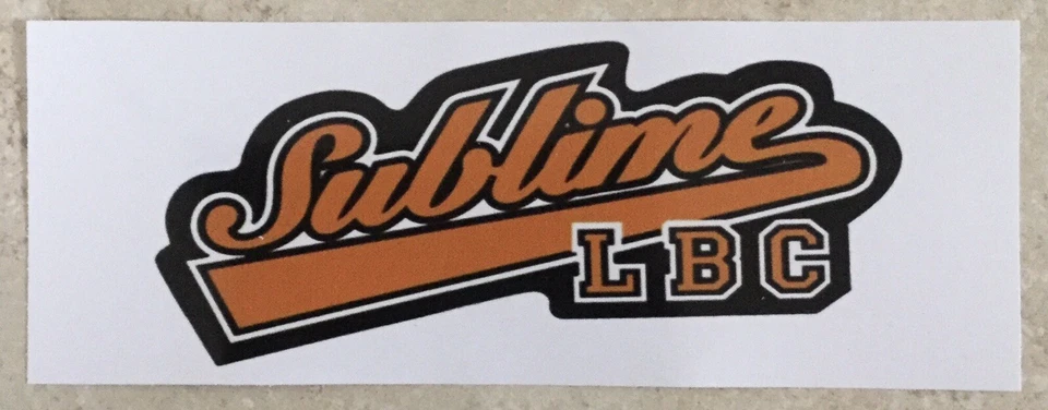 Sublime Sticker: Large: LBC: Vinyl Decal Long Beach California Reggae Logo - Изображение 1 из 1