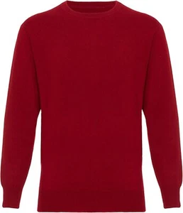 Lona Scott Mens Cashmere Round Neck Sweater Small, Maroon - Picture 1 of 3