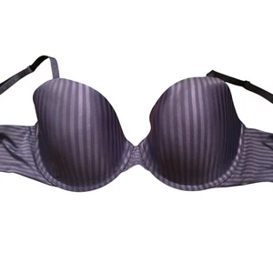 Victoria’s Secret Uplift Semi-Demi Push-Up Bra 34DD Blue / Purple Pre‑Owned - Picture 1 of 10