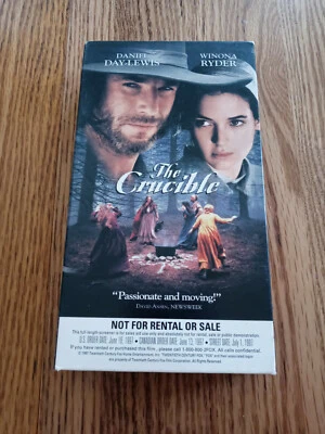 The Crucible - Daniel Day-Lewis, Winona Ryder (VHS, 1997) - Full-Length Screener - Image 1 of 4