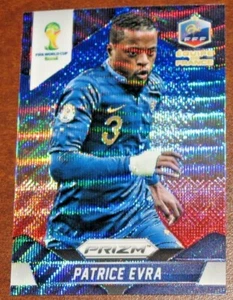 2014 Prizm World Cup Patrice Evra Blue White Red Wave BWR Prizms France - Picture 1 of 2