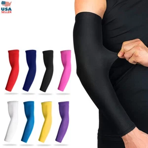 Men Women UV Protection Cooling Arm Sleeves Summer Outdoor Sunblock Arm Cover US - Picture 1 of 38