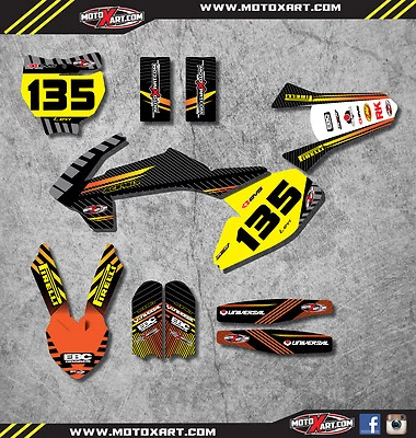 custom graphics for KTM 65 2016 - 2023 FACTORY STYLE full sticker kit - Image 1 of 4