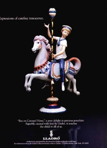 1986 LLadro Boy on Carousel Horse 1-page MAGAZINE AD - Picture 1 of 1