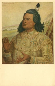 Postcard Native American Indian John Grass. Hunkpapa Sioux Chieftain. UNP. NA01 - Picture 1 of 2