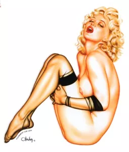 Adesivi classici pinUp ragazza Marilyn Monroe decalcomanie arte di Olivia de Berardinis - Foto 1 di 1