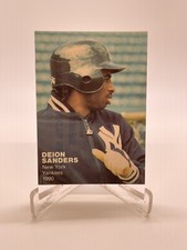 Deion Sanders New York Yankees 1990 Baseball Star Prospects Set Series 2 #17