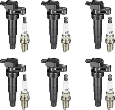 6X Ignition Coils + 6X Spark Plugs for 06-10 Hyundai Sonata V6 3.3L C1544 UF546 - Image 1 of 4