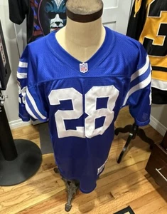 Vintage Marshall Faulk Indianapolis Colts Wilson Authentic Pro Line Jersey Sz 50 - Picture 1 of 11