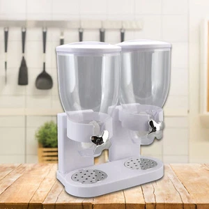 7L Kitchen Double Cereal Dispenser Grain Container Rice Storage Dry Food Box AU - Picture 1 of 10