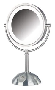 JERDON Lighted Tabletop Vanity Mirror - LED Lighted Makeup Mirror with 1X and... - Picture 1 of 4