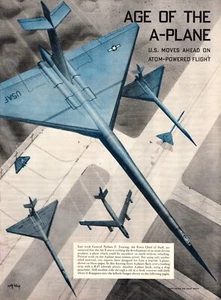1955 Articolo Aerospaziale Vintage AGE OF THE A-PLANE Volo Alimentato ad Atomo 5pg 043024 - Foto 1 di 4