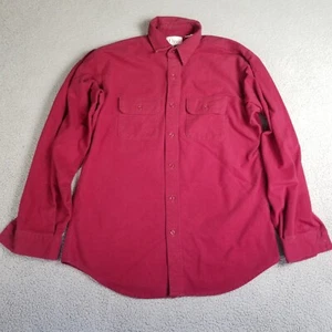 VTG Orvis Chamois Shirt Large Red USA Fishing Hunting Camping 80's - Picture 1 of 9