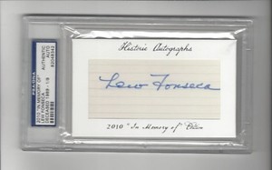 2010 In Memory Of Lew Fonseca AUTOGRAPH Reds Indians 1/9 PSA/DNA
