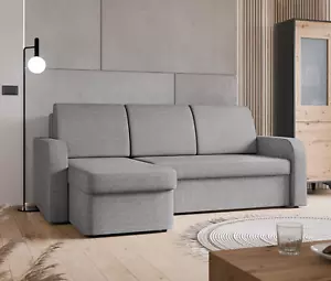 Ecksofa Sudin mit Schlaffunktion und zwei Bettkästen Polstercouch - Bild 1 von 16