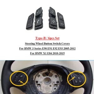 6x Steering Wheel Key Control Buttons For BMW 3 Series E90 E91 E92 E93 X1 E84 B - Bild 1 von 6