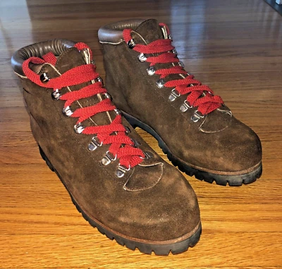 Bota de Senderismo Raichle Montañismo Mujer 7.5 N Marrón Gamuza Rojo Encaje De Colección Austria Foto 1 de 4
