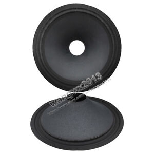 2pcs 10" inch Speaker Cone Paper Basin Drum Paper 49.5mm Core 2-Ring Cloth Edge