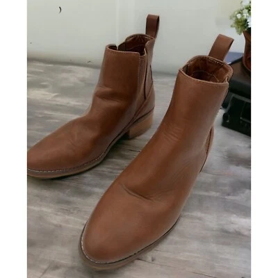 American Eagle Estilo Mujer Talla 9 Marrón Cuero Botines Sin Cordones 3890-232 Foto 1 de 4