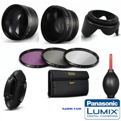  HD WIDE ANGLE LENS + TELEPHOTO LENS +ACCESSORIES FOR PANASONIC  LUMIX DC-GH5S - Image 1 of 4