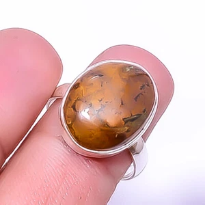 Turquoise - Tibetan Handmade Gemstone 925 Sterling Silver Jewelry Ring s.8 A356 - Picture 1 of 1