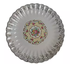 Vintage American Limoges 10" Dinner Plate Toledo Delight 22-k Gold N Ohio - Picture 1 of 2