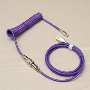 Coiled Type-C USB Cable for DIY Mechanical Keyboard Connector Spiral Paracoyh - Picture 1 of 13