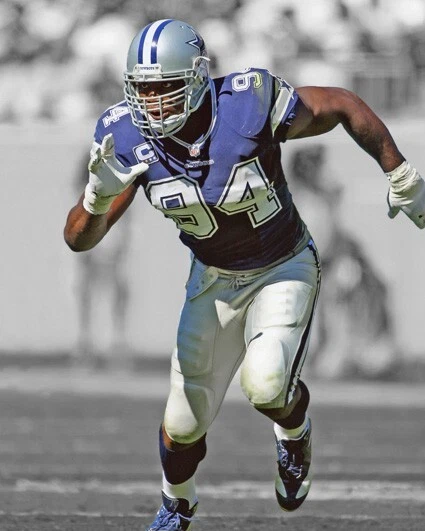 Dallas Cowboys DEMARCUS WARE Brillante 8x10 Foto Foco Fútbol Impresión Foto 1 de 1