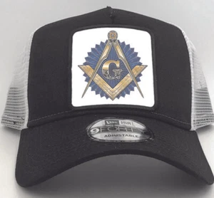 Masonic Cap in Black & White (MAS-NECAP-BLK) - Picture 1 of 1