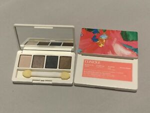 Clinique All About Eye shadow Quad with brush compact travel size 0.8oz/2g