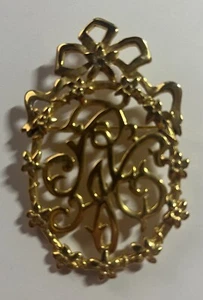 3" Goldtone Pin Broach - Picture 1 of 3
