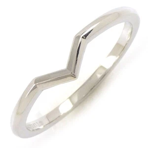 Anillo Tiffany & Co. Banda en V Apilable Boda Compromiso PT950 Platino US6.75 - Imagen 1 de 6