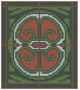Cross Stitch Pattern by Florashell - Dolls House Carpet - Art Deco - Picture 1 of 1