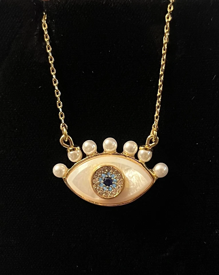 Kate Spade ~ AGOTADO ~ Collar Mal de Ojo ~ Talismán Protector ~ 16” con 3” de Extensión Foto 1 de 4